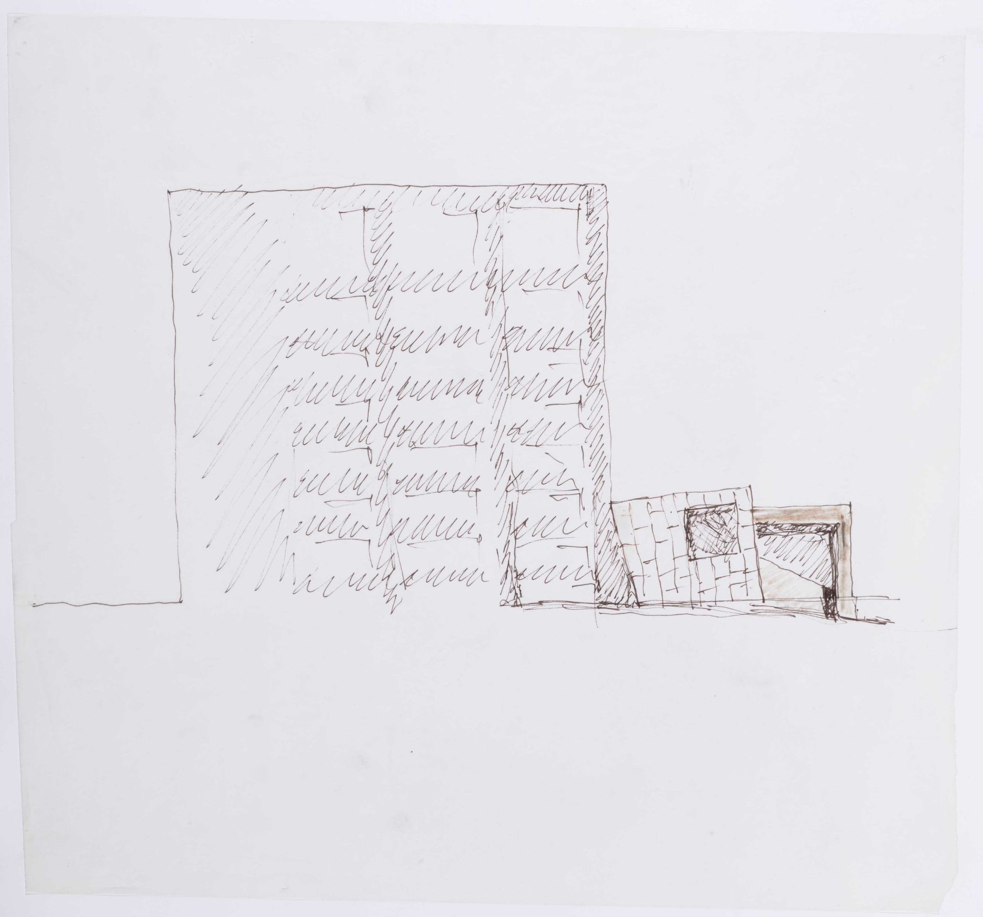 Nová budova ČVUT v Dejvicích – skica fasády 1