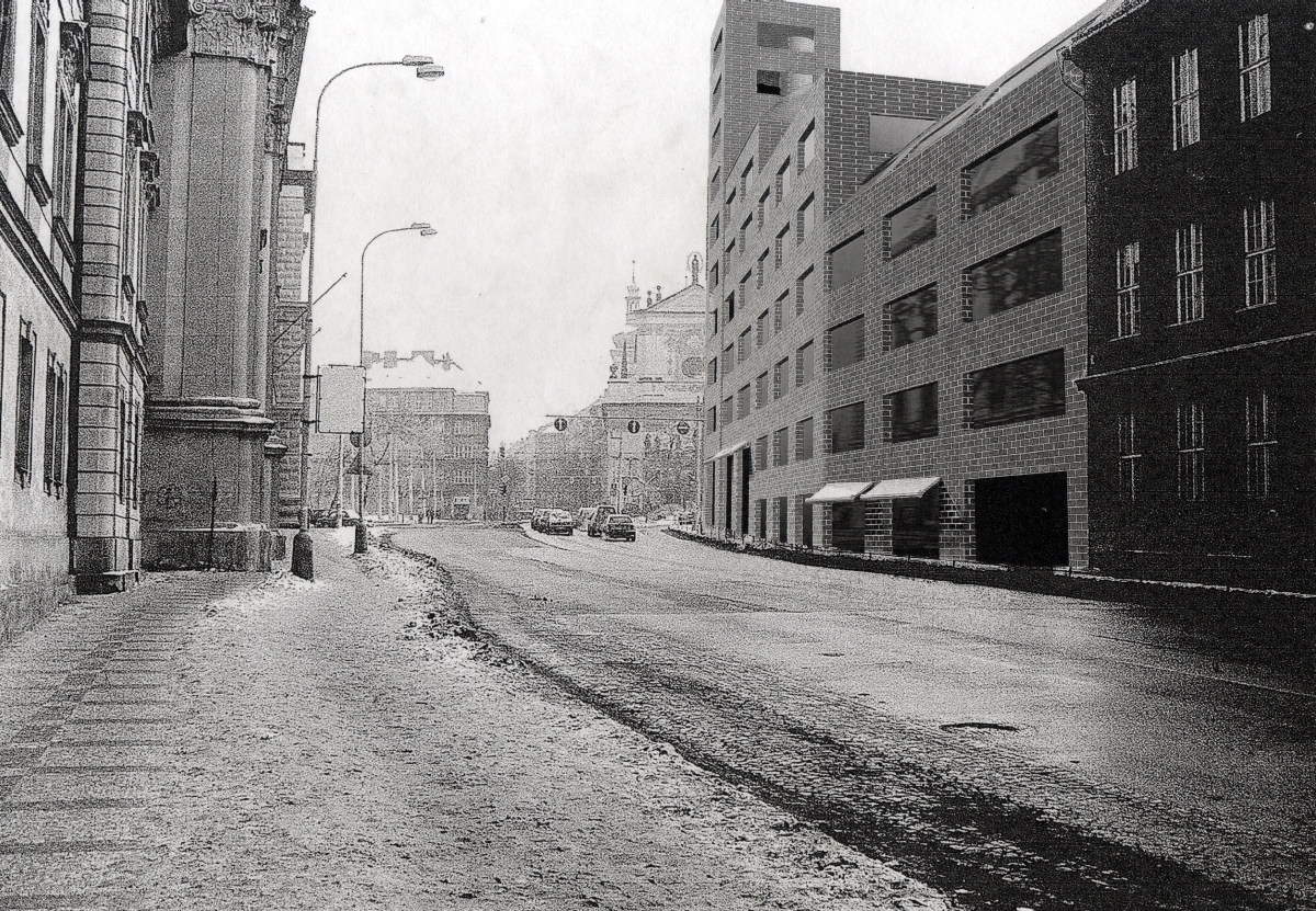 Studie obchodního domu Tuzex na Karlově náměstí v Praze 2