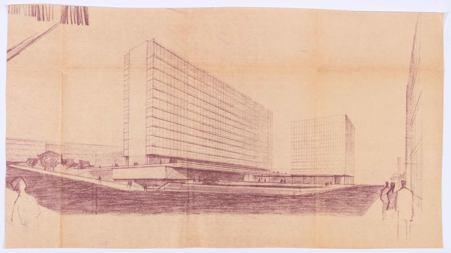 Chemapol Investa, perspektiva komplexu budov, Archiv Zdenky Novákové Chemapol Investa, perspektiva komplexu budov