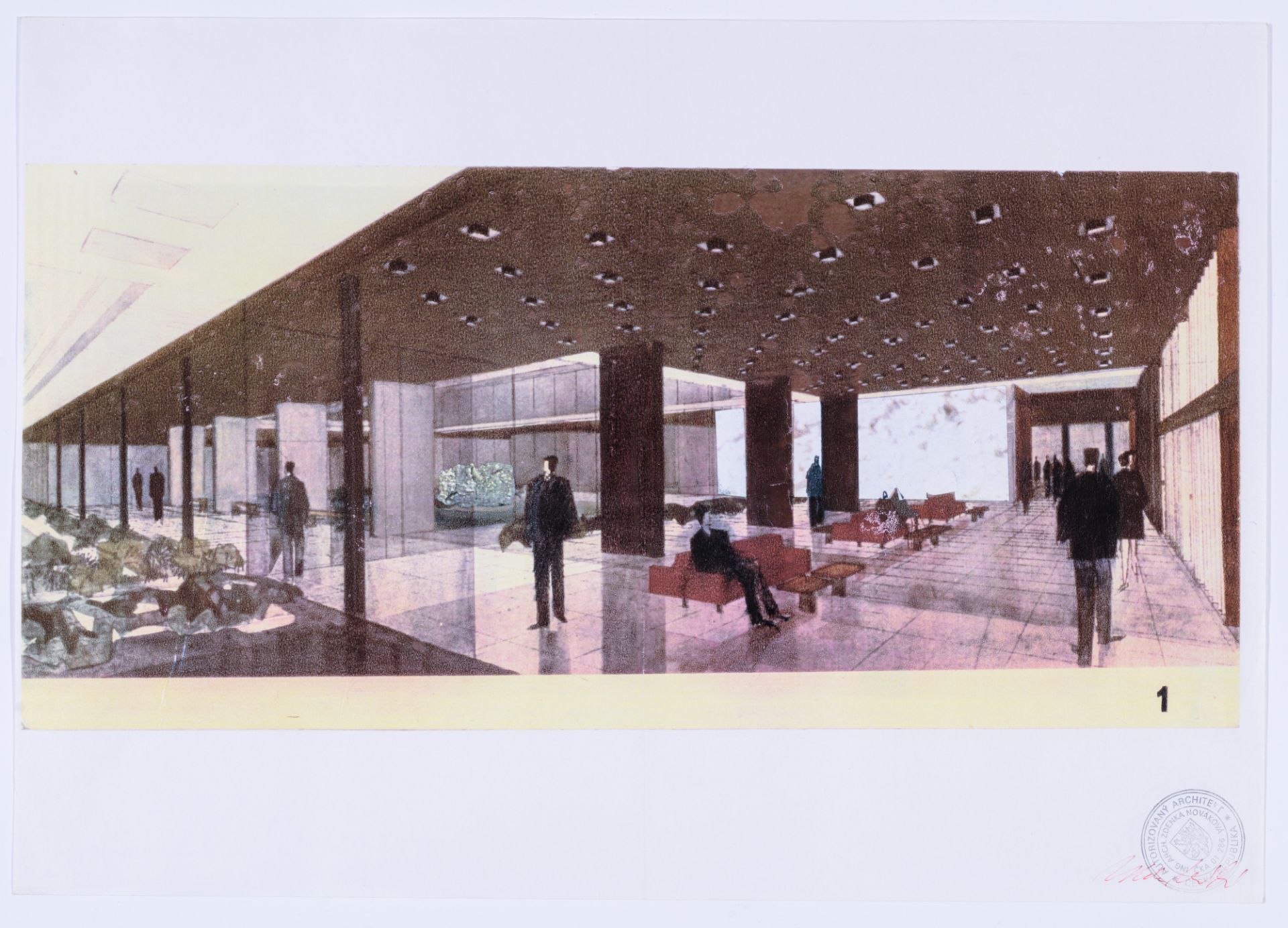 Chemapol Investa, perspektiva interiéru, Archiv Zdenky Novákové Chemapol Investa, perspektiva interiéru