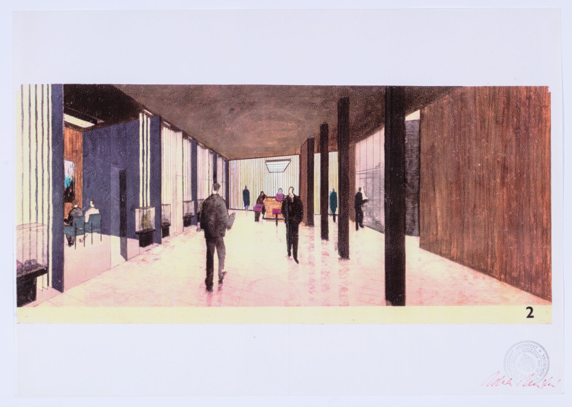 Chemapol Investa, perspektiva administrativní části, Archiv Zdenky Novákové Chemapol Investa, perspektiva administrativní části