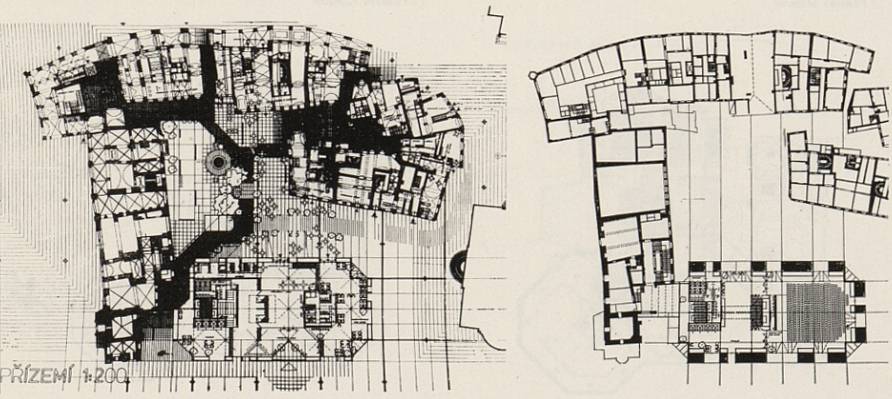 Ground floor and 3rd floor plan Leníčková_Staroměstská radnice 03