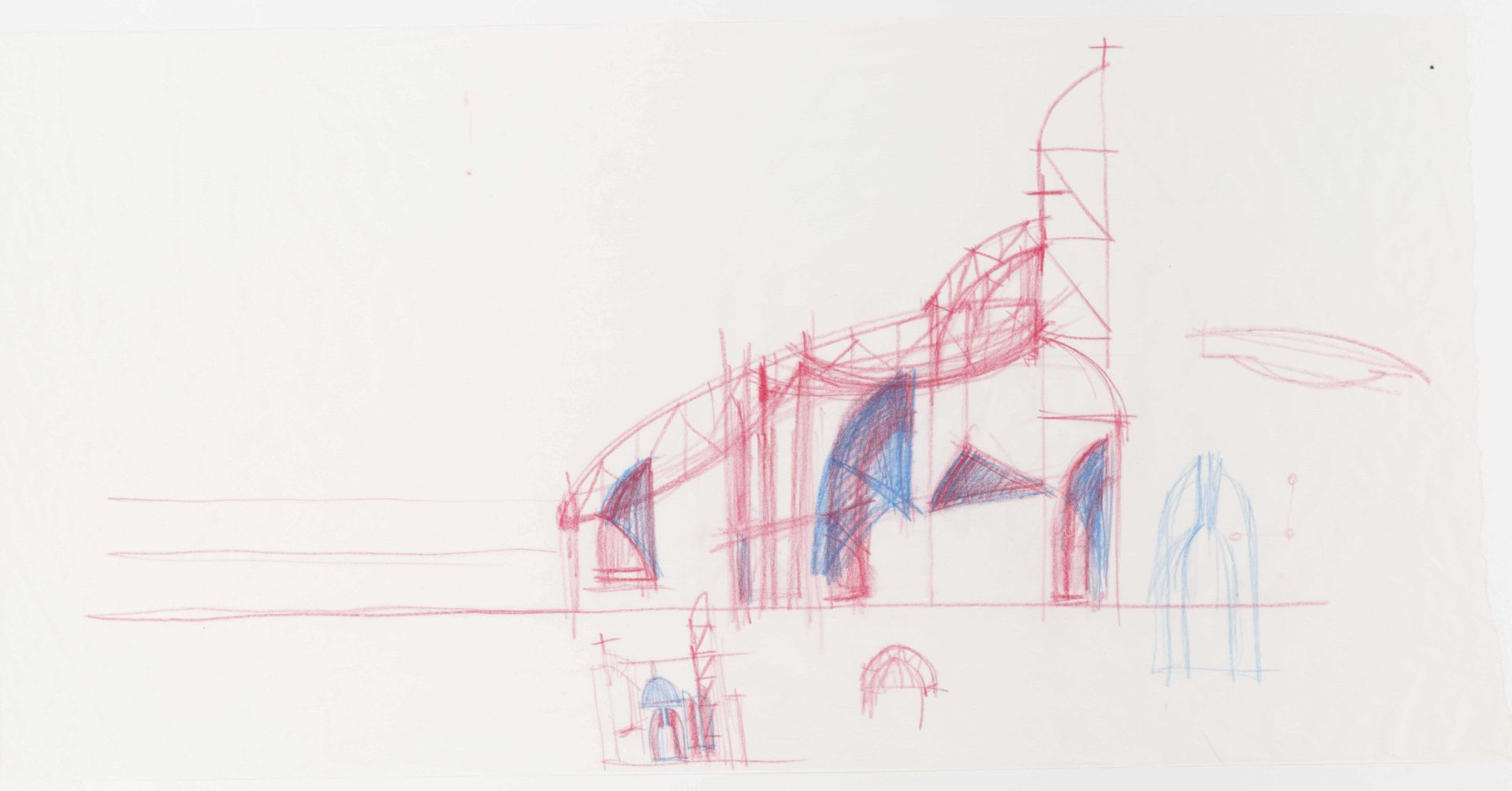 Soutěžní návrh kostela, Praha-Strašnice, 2