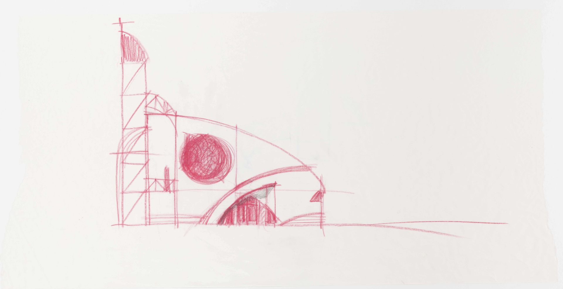 Soutěžní návrh kostela, Praha-Strašnice, 3