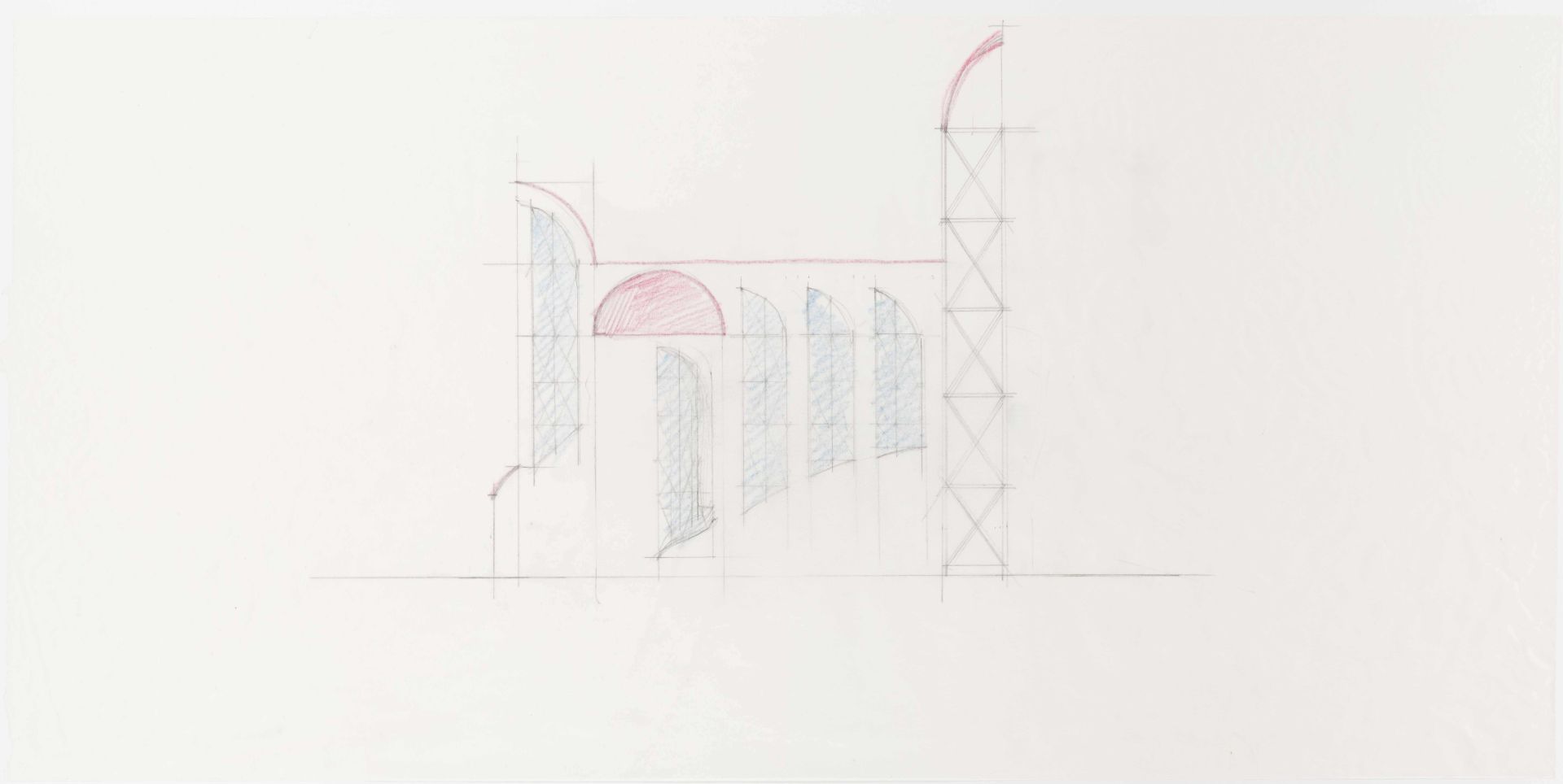 Soutěžní návrh kostela, Praha-Strašnice, 5