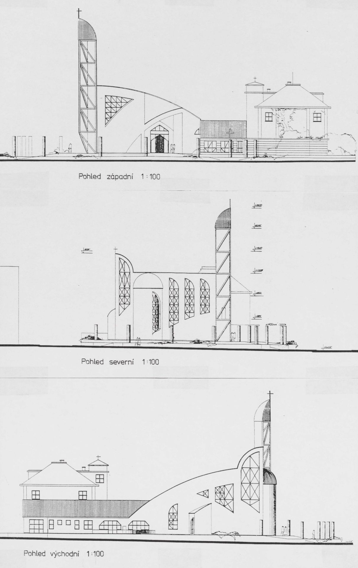 Soutěžní návrh kostela, Praha-Strašnice, 7