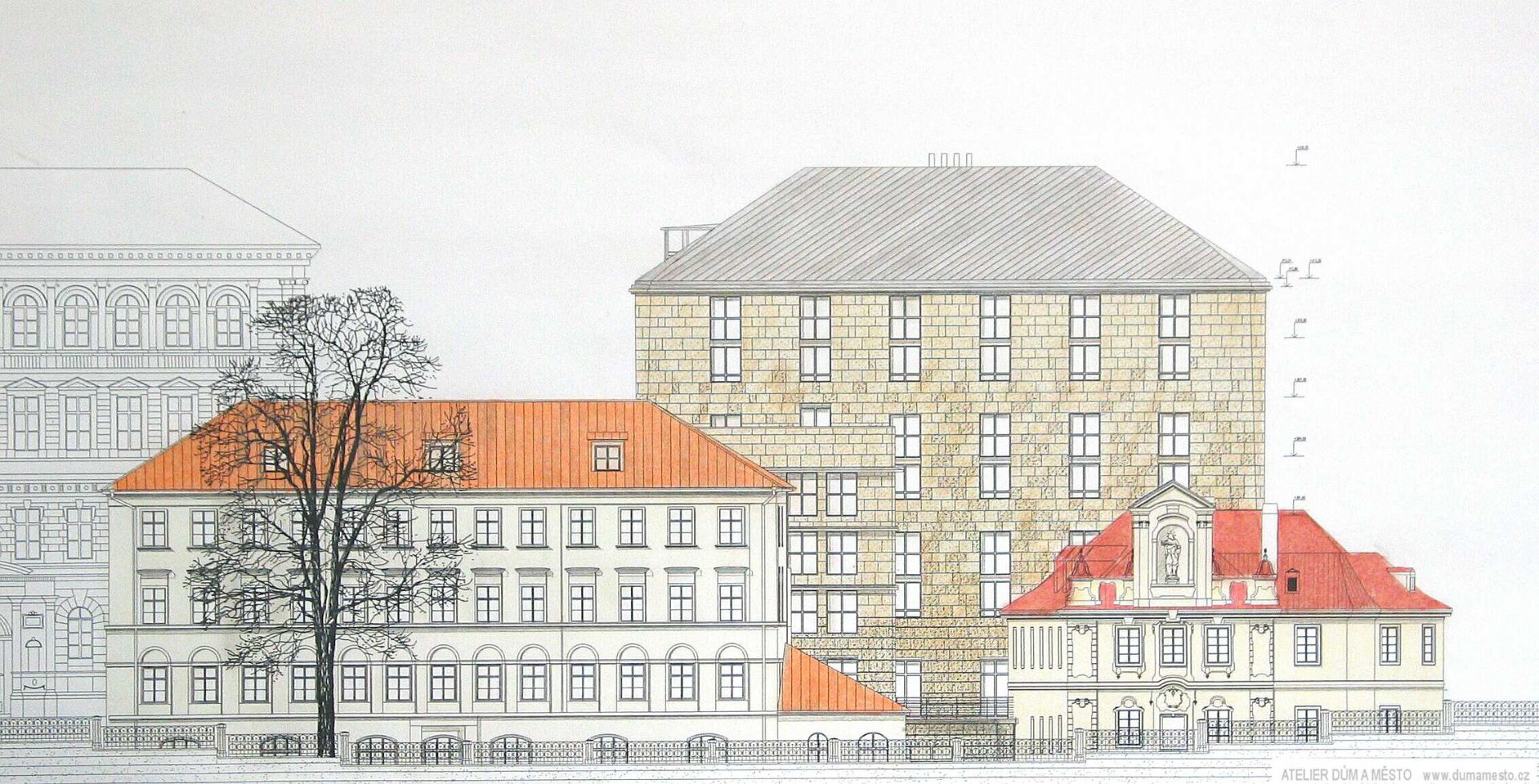 Hotel Four Seasons, Praha 1 – Staré Město, západní pohled, archiv Vítězslavy Rothbauerové Roth_FS_03