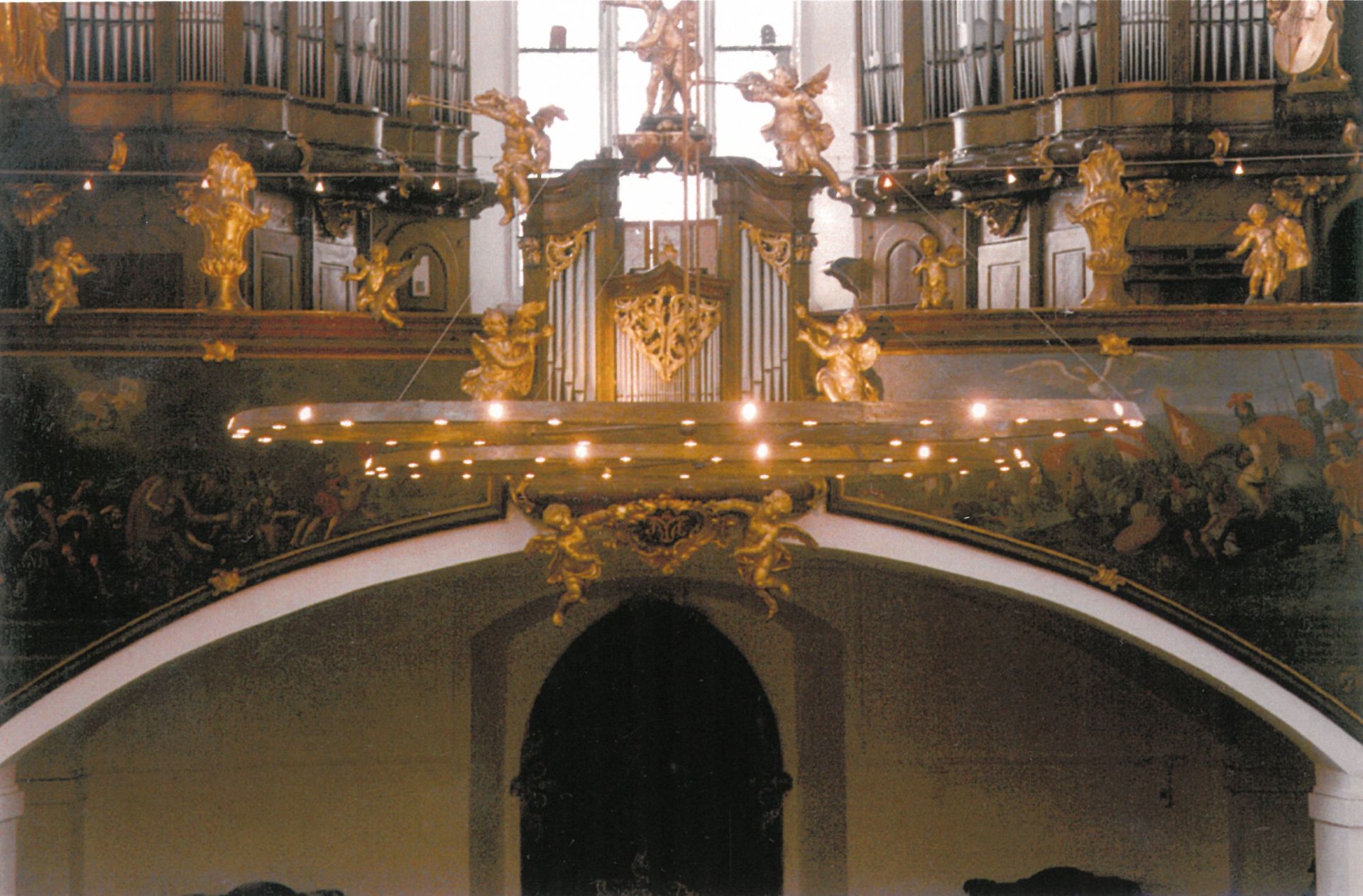 Interior lighting of St. Wenceslas Church, circular lighting, Eva Fantová's archive Fantová_Boleslav 2
