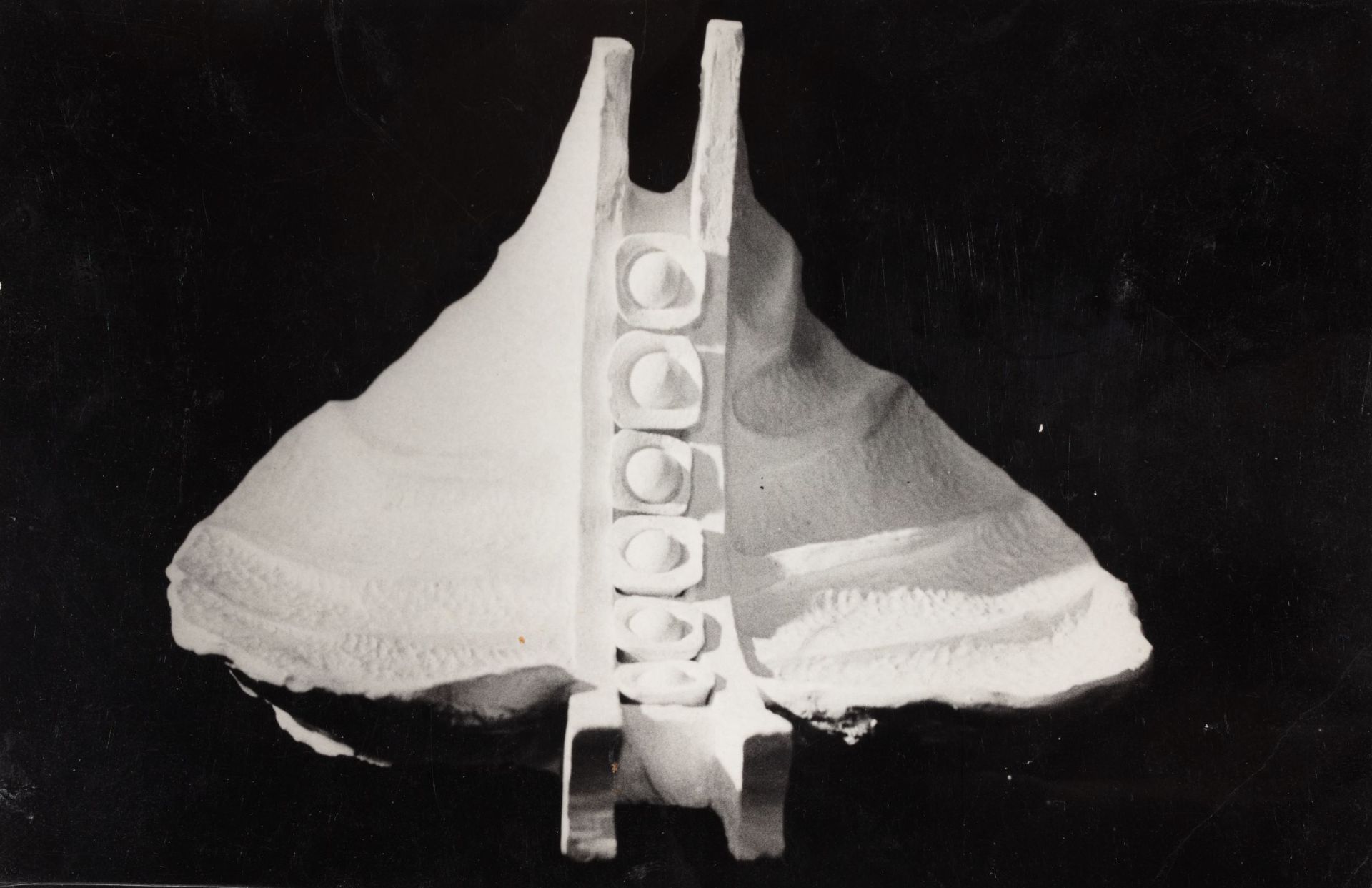 Competition design for the interior of the rotunda on Říp, photo of the plaster model, archive of Marie Davidová Davidová_Říp_2