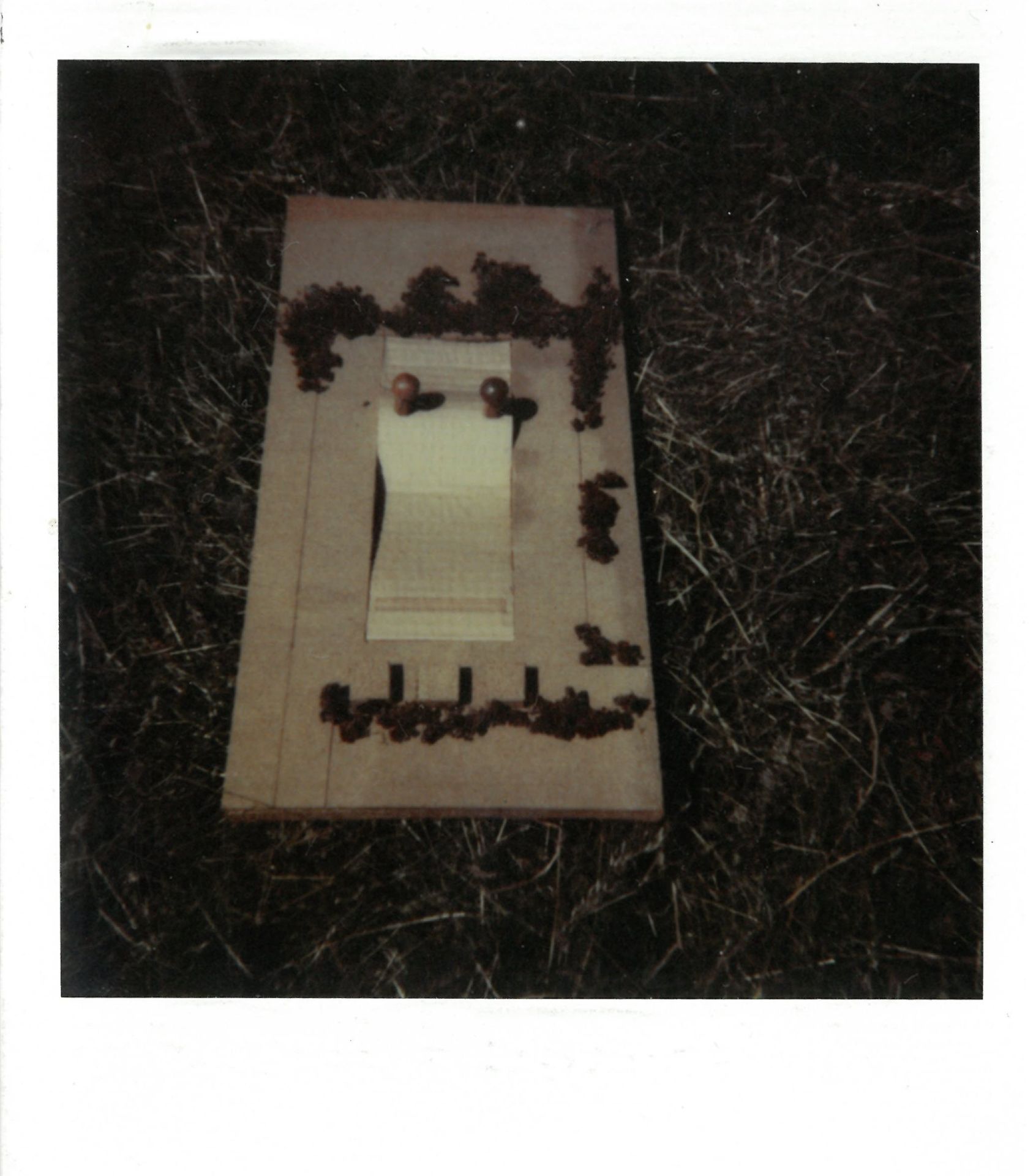 Brouzdaliště mateřské školy, polaroidová fotografie modelu brouzdaliště, archiv Marie Davidové Davidová_Štěchovice_model1