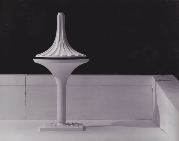 Competition design for a cast fountain on the New Castle Steps in Prague, 2nd prize
