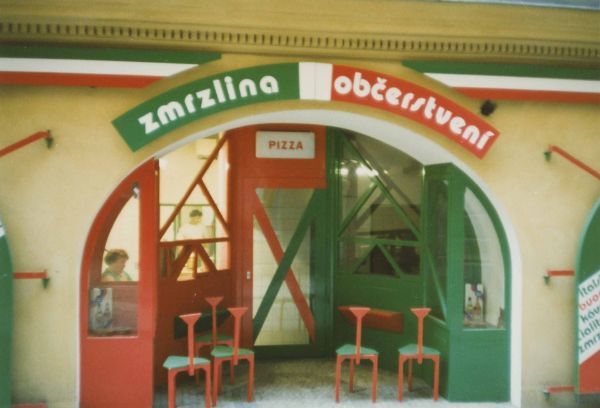 Reconstruction and interior design of Italian snack bar, Prague