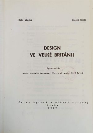 Karasová_Design ve Velké Británii_titulní list