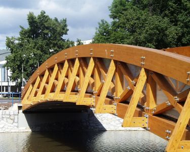 Lávka přes slepé rameno Malše, České Budějovice